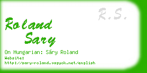roland sary business card